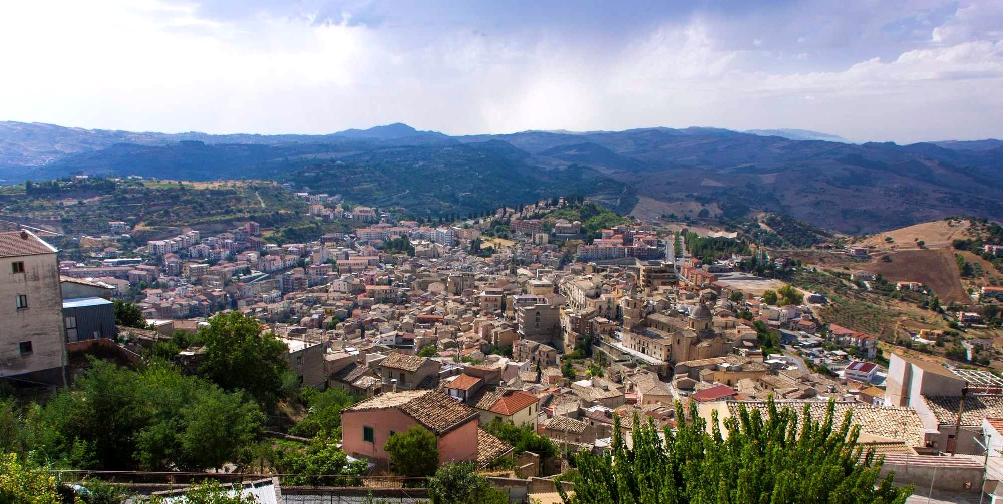 Panorama of Agira. The Romans called it Agyrium.