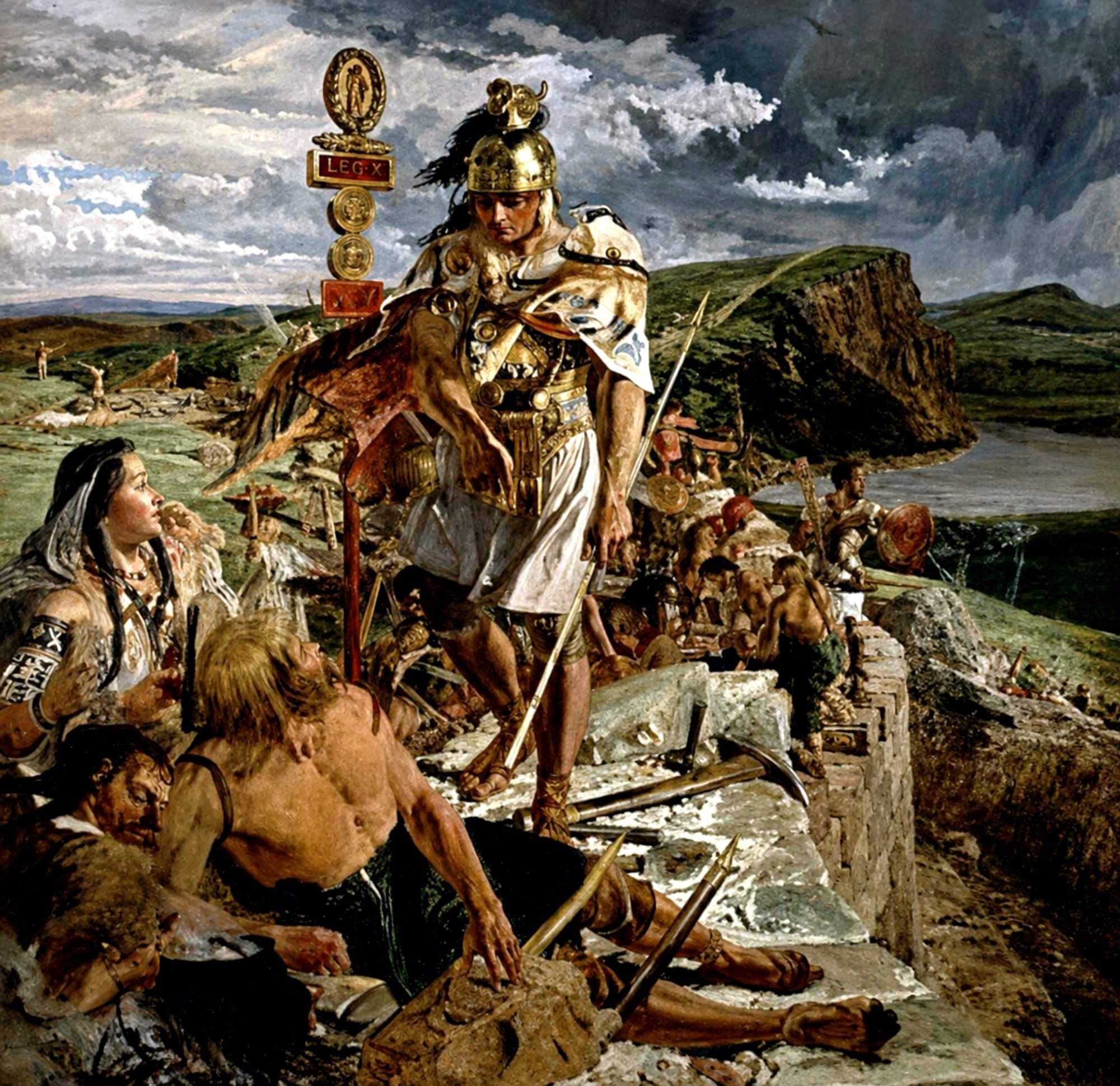 William Bell Scott: The Romans Cause a Wall to be Built for the Protection of the South