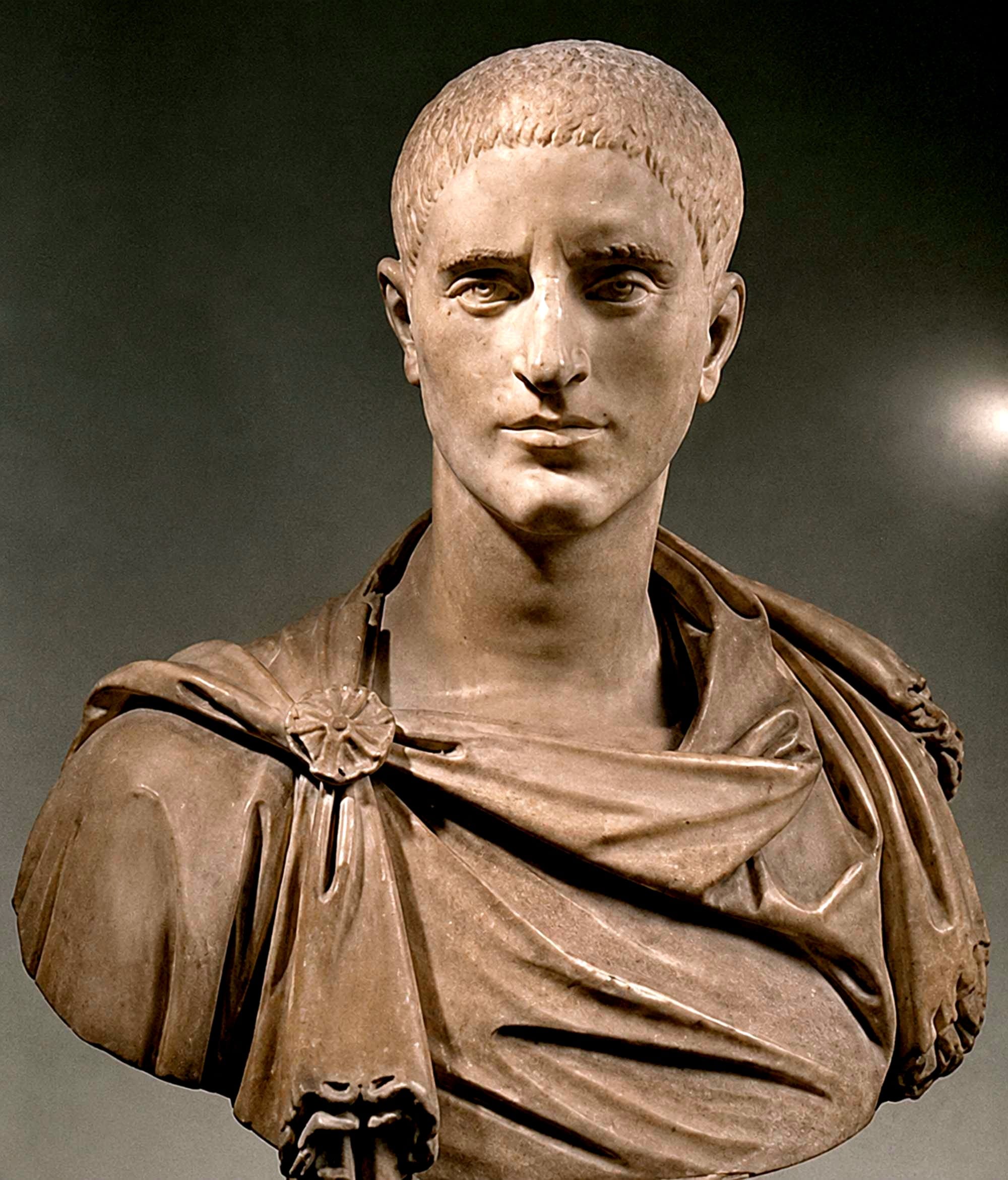 Bust of Roman Emperor Magnus Maximus in the Capitoline Museums