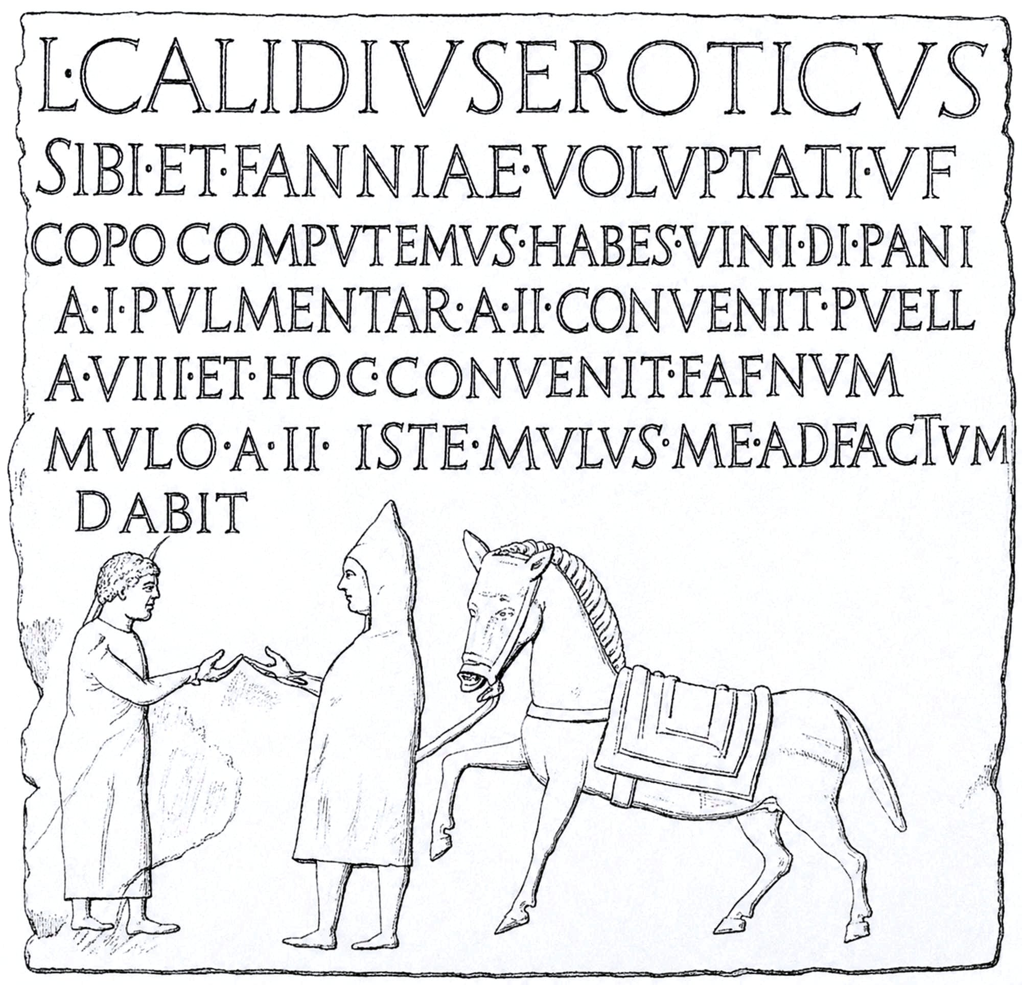Tombstone of Lucius Calidius Eroticus, Louvre, Paris. 