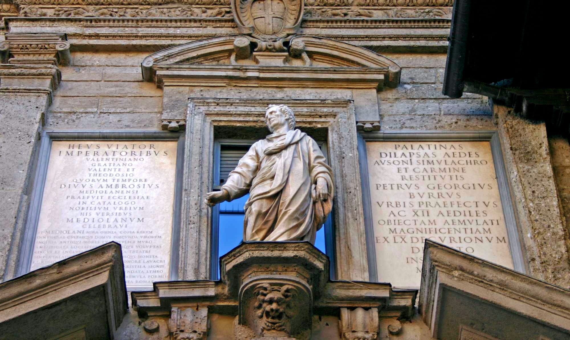 Ausonius statue in Milan