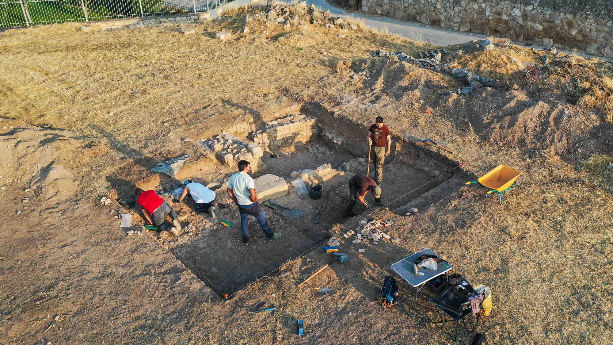 Excavation of the Roman-era kitchen in Sasamón