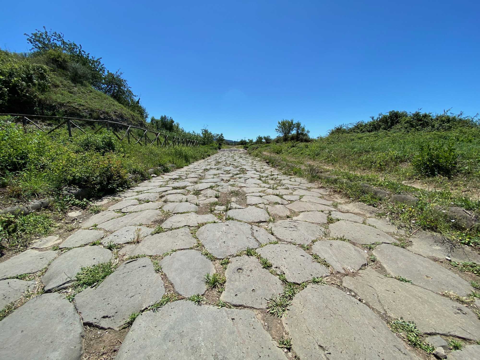 Via Appia between Ciampino and Santa Maria delle Mole