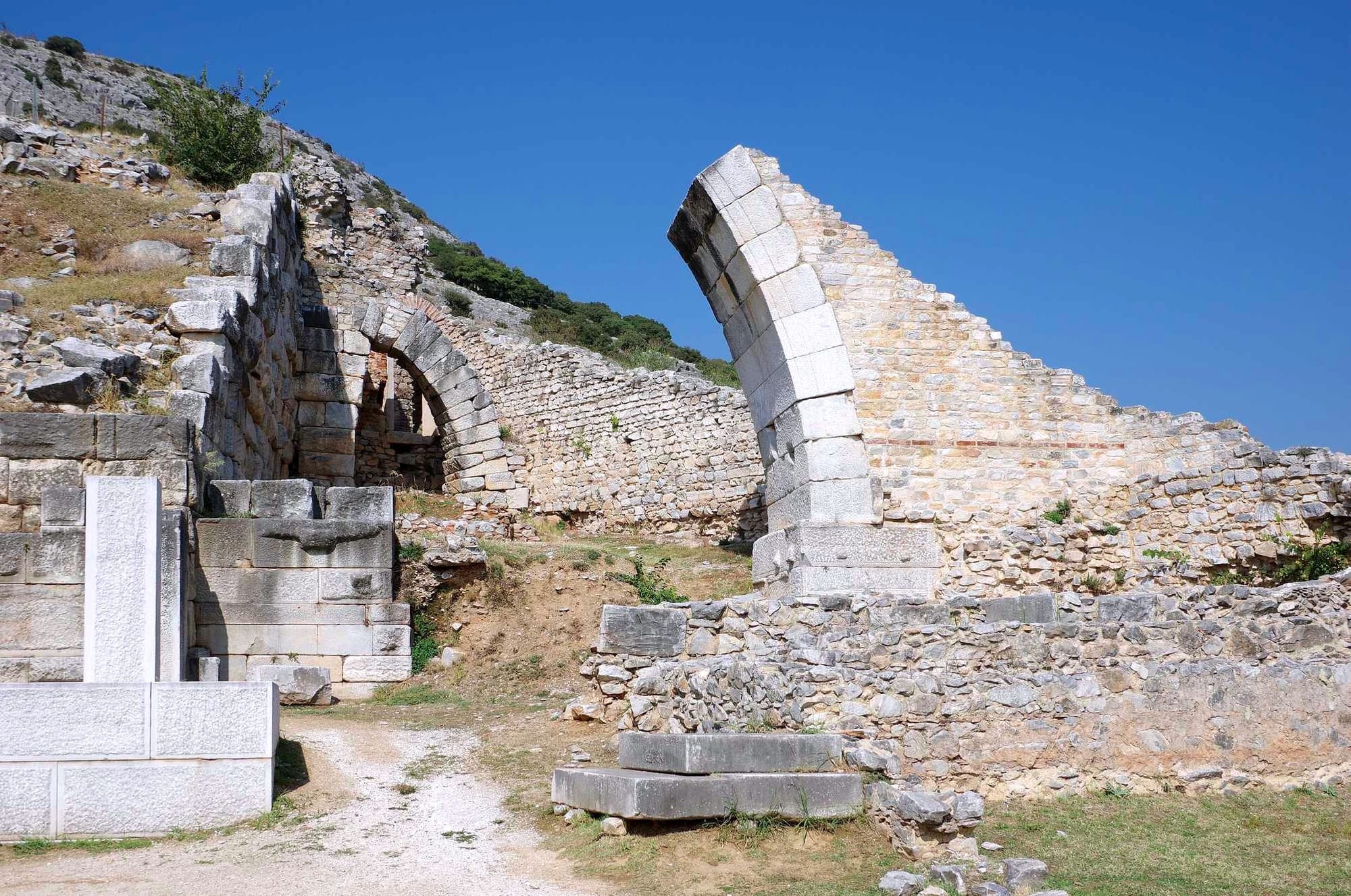Philippi, remains of the city wall