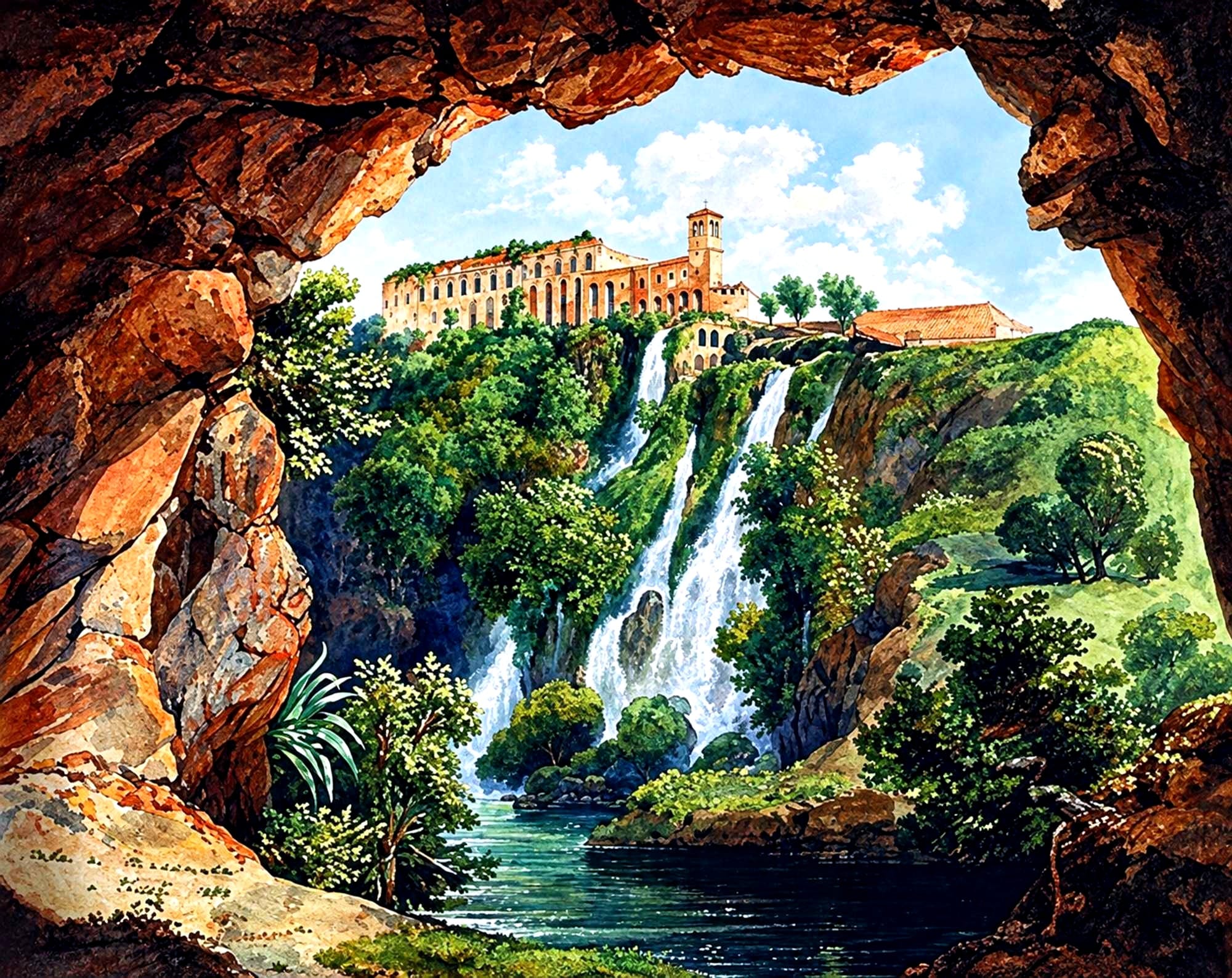 Miklós Barabás: The Villa of Maecenas at Tivoli 