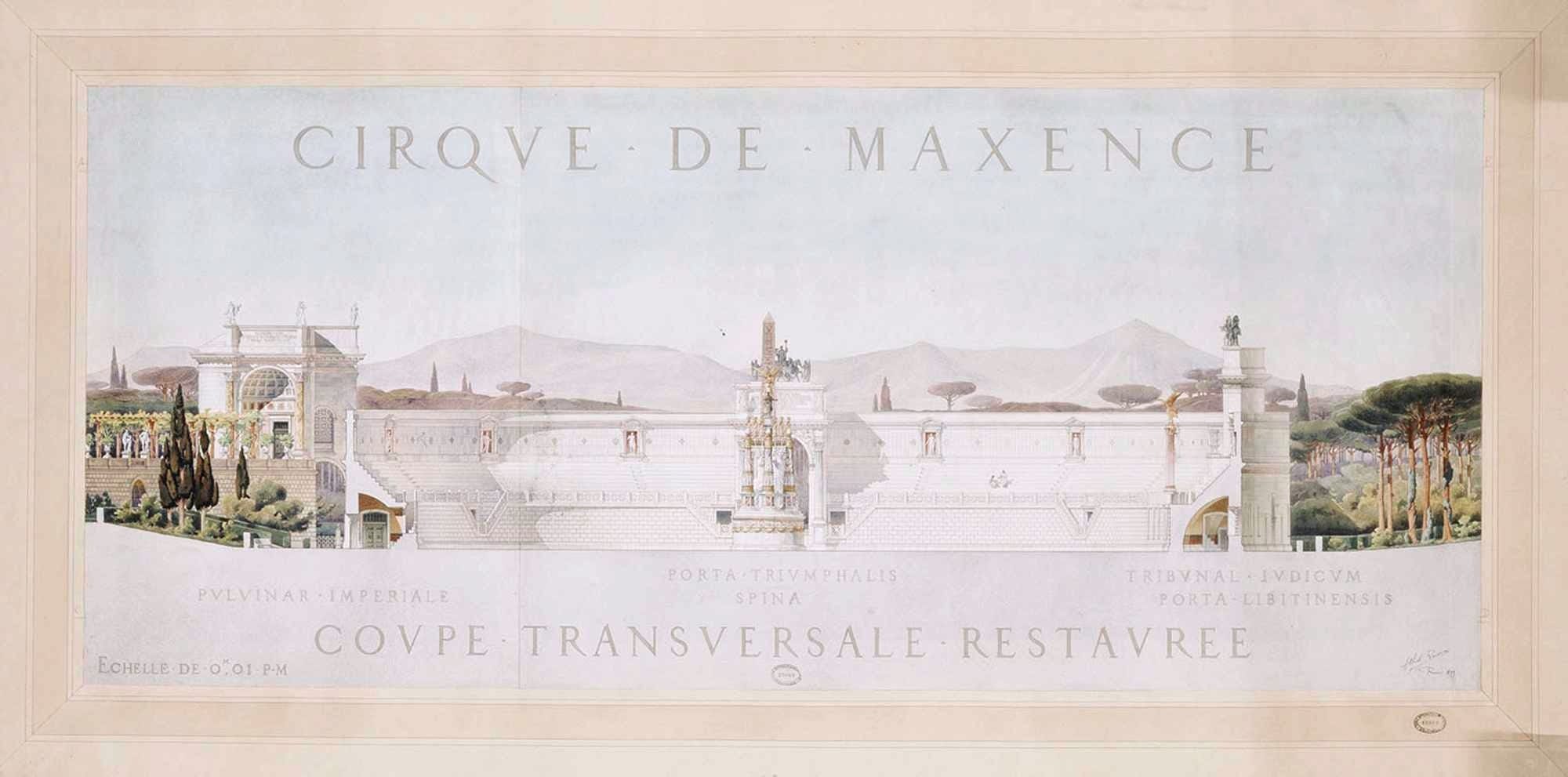  Reconstruction drawing of the Circus of Maxentius, Rome