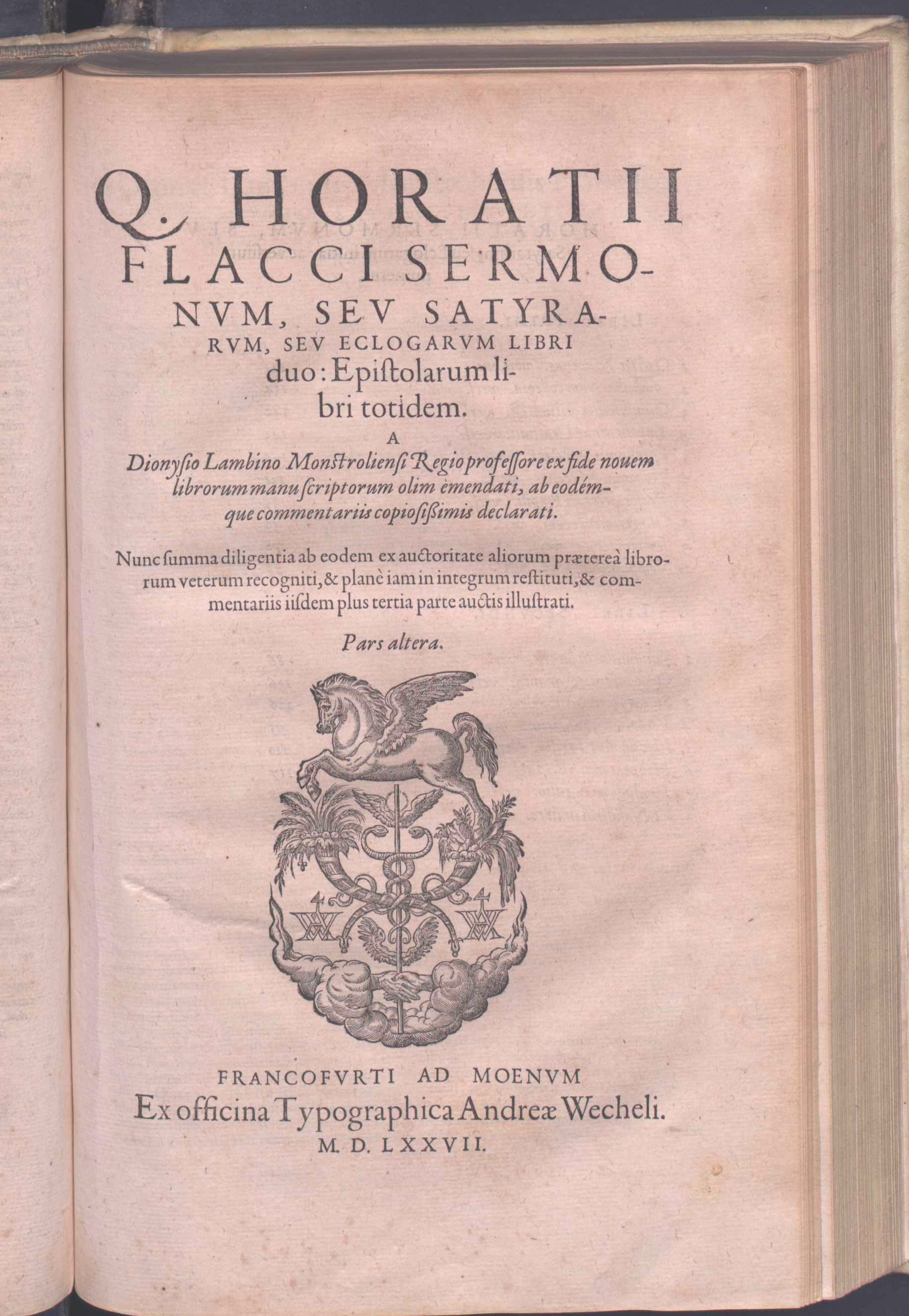 The Sermons of Horace Flaccus