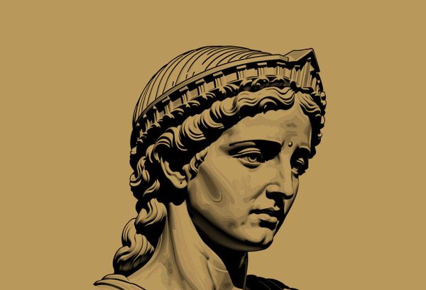 A bust of a Vestal Virgin.