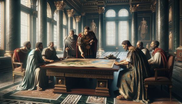 Diocletian and his counselors. 