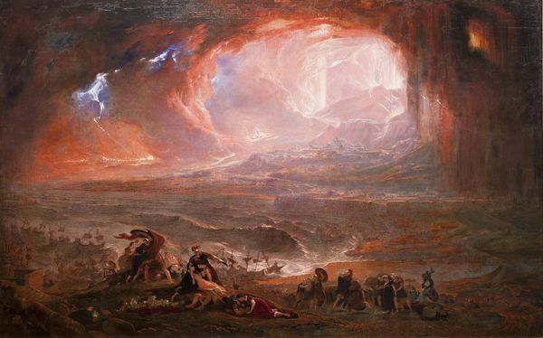 The restored version of John Martin's Destruction of Pompeii and Herculaneum