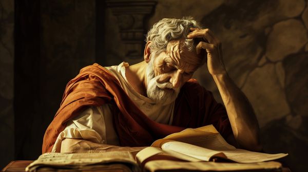 Tacitus working on his writings