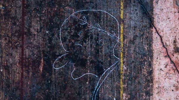 An Ancient Roman graffiti of a man called Rufus, in Villa Misteri, in Pompeii