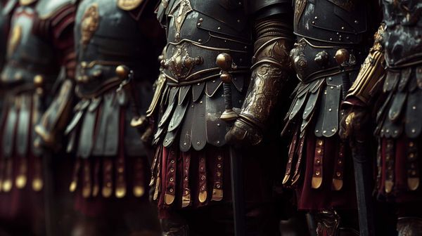 A possible representation of Roman Praetorian Guards in their uniform