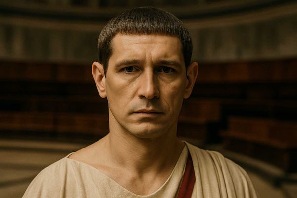 A possible representation of Cato the Younger, in the Roman senate