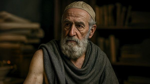 A possible representation of the Ancient Greek Historian Polybius in his study