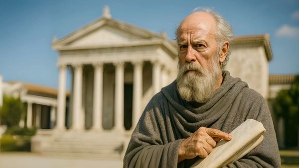 A possible representation of the ancient Roman architect, Vitruvius Pollio