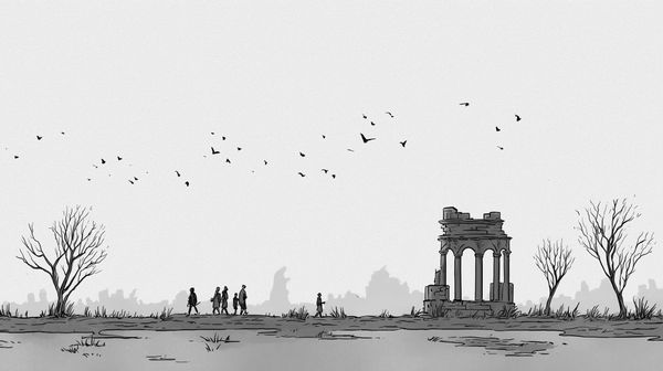 A sketch representing how the Roman Empire plagues actually helped recover the environmental pollution