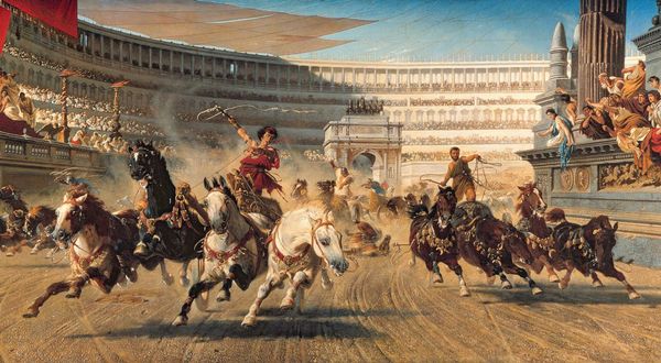 Alexander von Wagner’s painting of a Roman chariot race inside the Circus Maximus