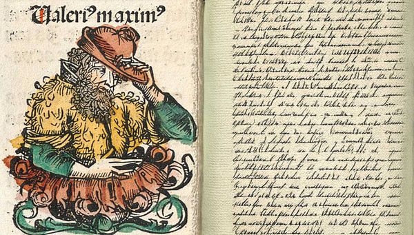 Valerius Maximus, as represented in the Nuremberg Chronicle