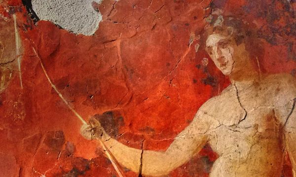 Detail from a Fresco of Dionysus from triclinium ceiling of home incorporated into Baths of Caracalla