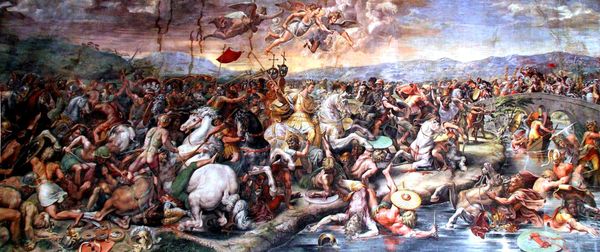 Battle of the Milvian Bridge by Giulio Romano. Vatican City, Apostolic Palace