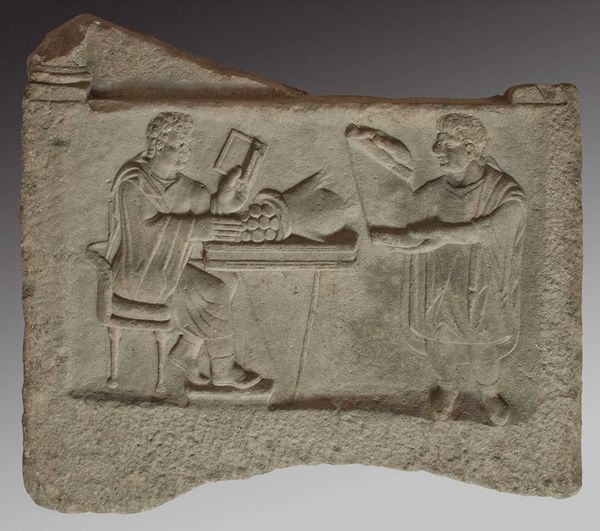 Relief of a banker, 2nd century, marble, Kostolac (Viminacium)