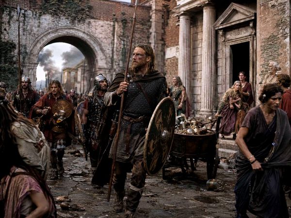 A possible representation of the time that the Goths entered Rome