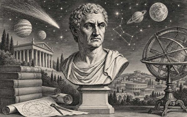 A Lithograph showcasing Roman Astronomy