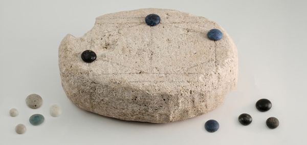 The stone with the Roman strategy game board