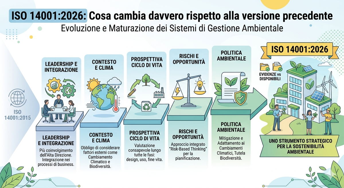ISO 14001:2026 - Cosa cambia davvero rispetto alla versione precedente