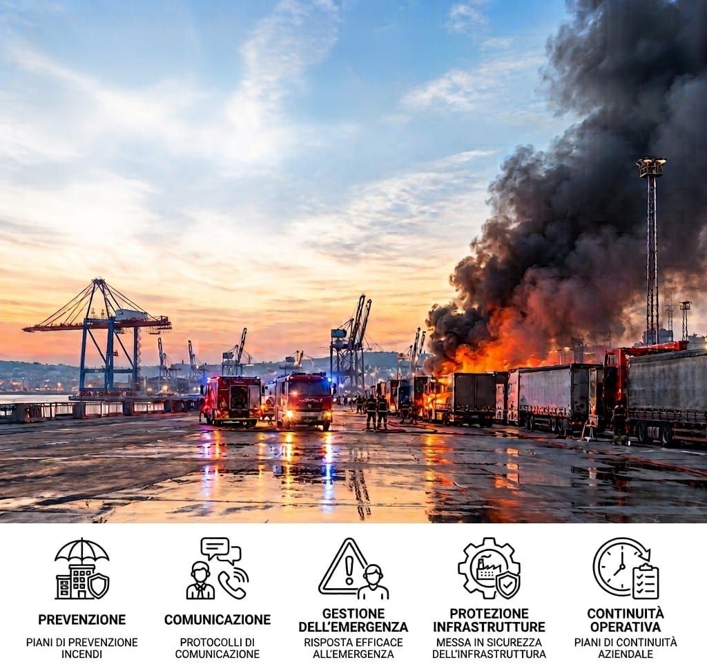 Incendio al Porto di Trieste: gestione dell’emergenza e continuità operativa