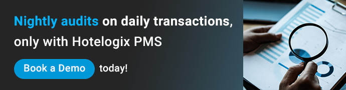 Nightly audits on daily transactions, only with Hotelogix PMS