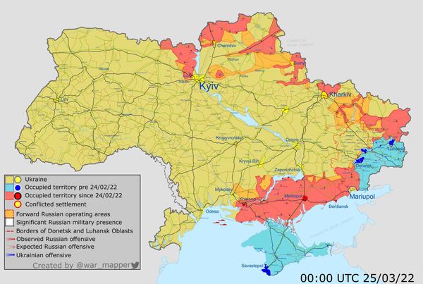 Guerre d’Ukraine – 24 mars 2022 – Jour 29 – Point de fin de journée