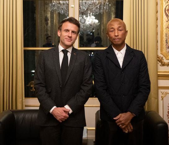 Élysée show : Emmanuel Macron se produit en duo avec Pharrell Williams, par Modeste Schwartz