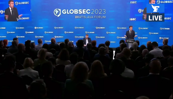 Macron au GlobSec : « la Russie gardera les mêmes frontières », par Modeste Schwartz