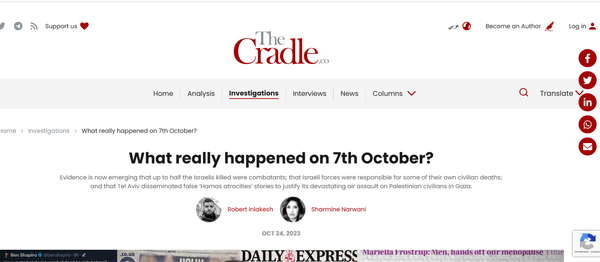 Que s’est-il vraiment passé  le 7 octobre à la frontière entre  Gaza  et Israël ?