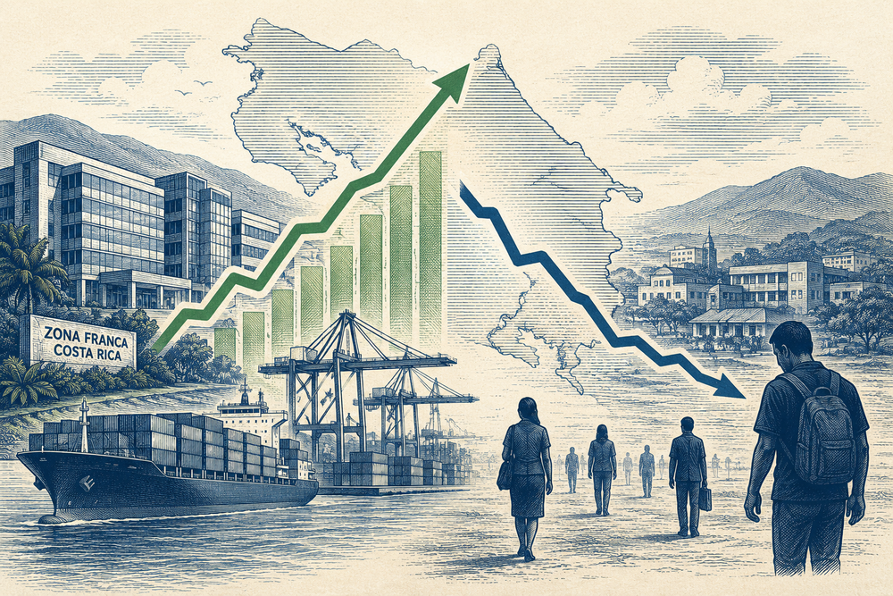 Economía costarricense crece más pero ocupa menos trabajadores en 2026