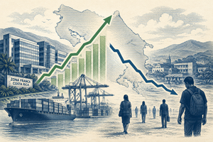 Economía costarricense crece más pero ocupa menos trabajadores en 2026