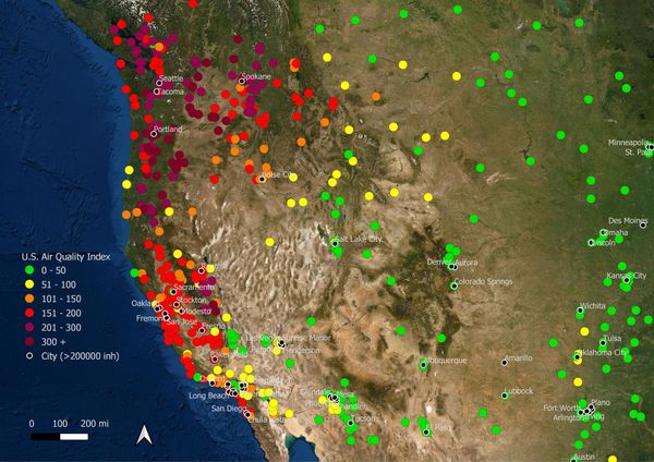 Air Quality in the West Coast has Become Dangerous due to Wildfires