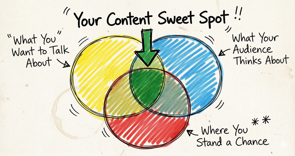 The very best strategy leverages you and your content sweet spot.