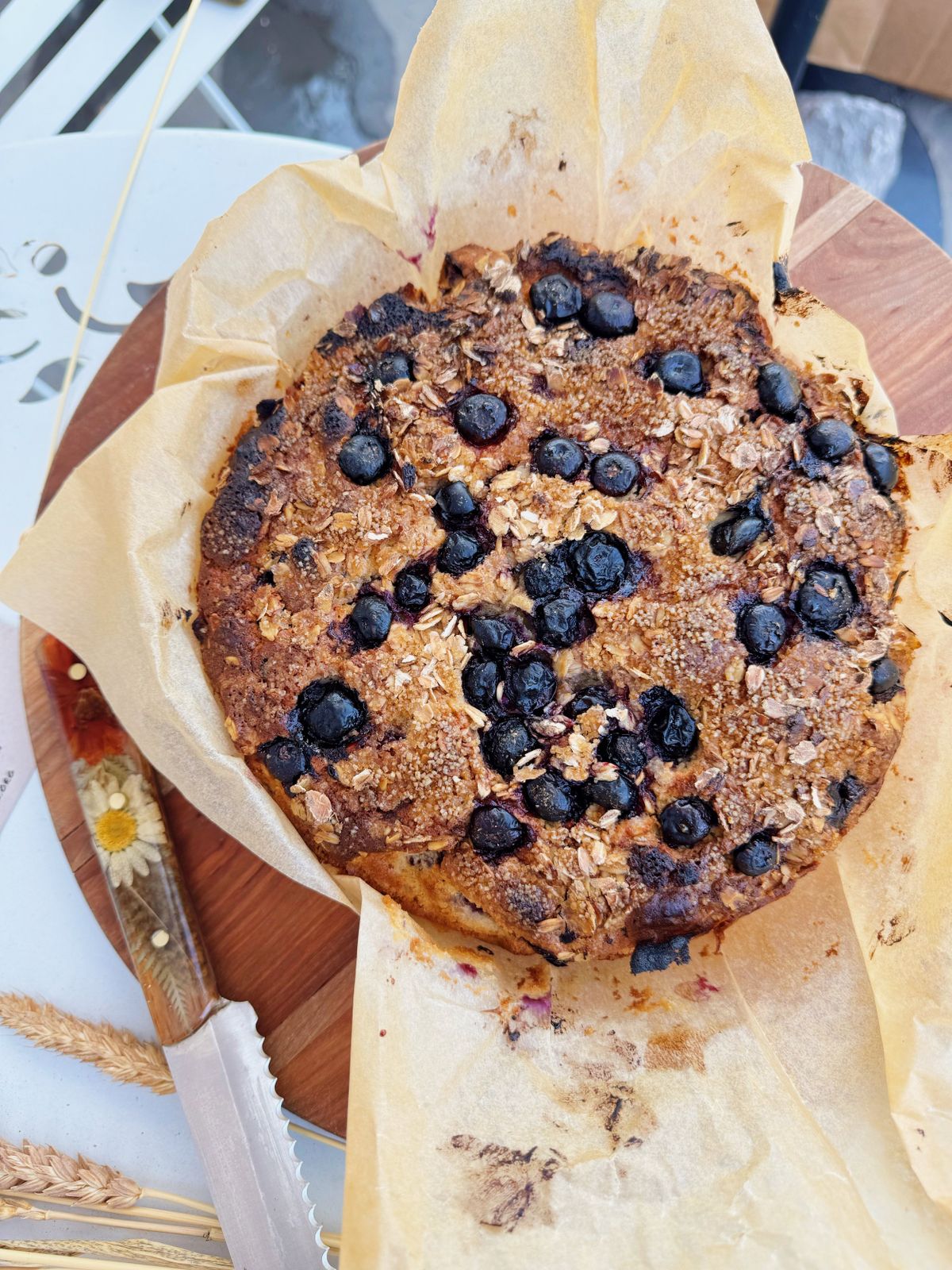 Buttered Oat Cake with Summer Fruits