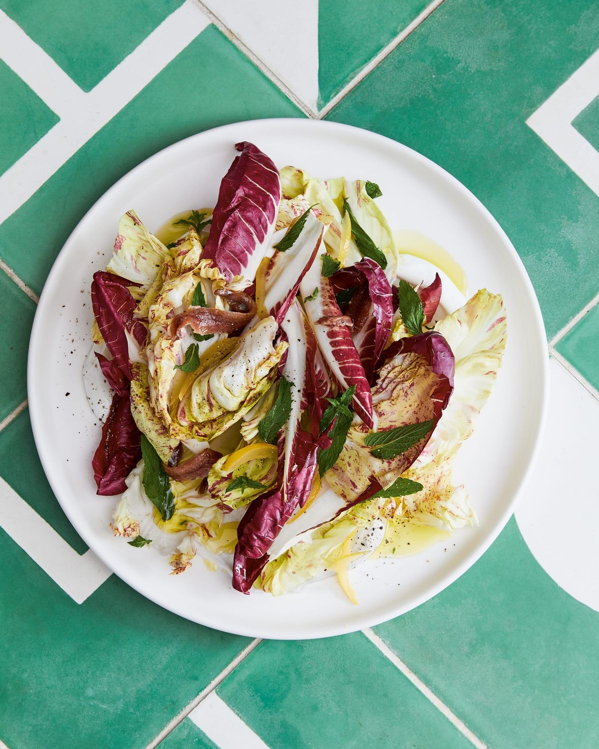 Chicories with Preserved Lemon, Yogurt, and Mint