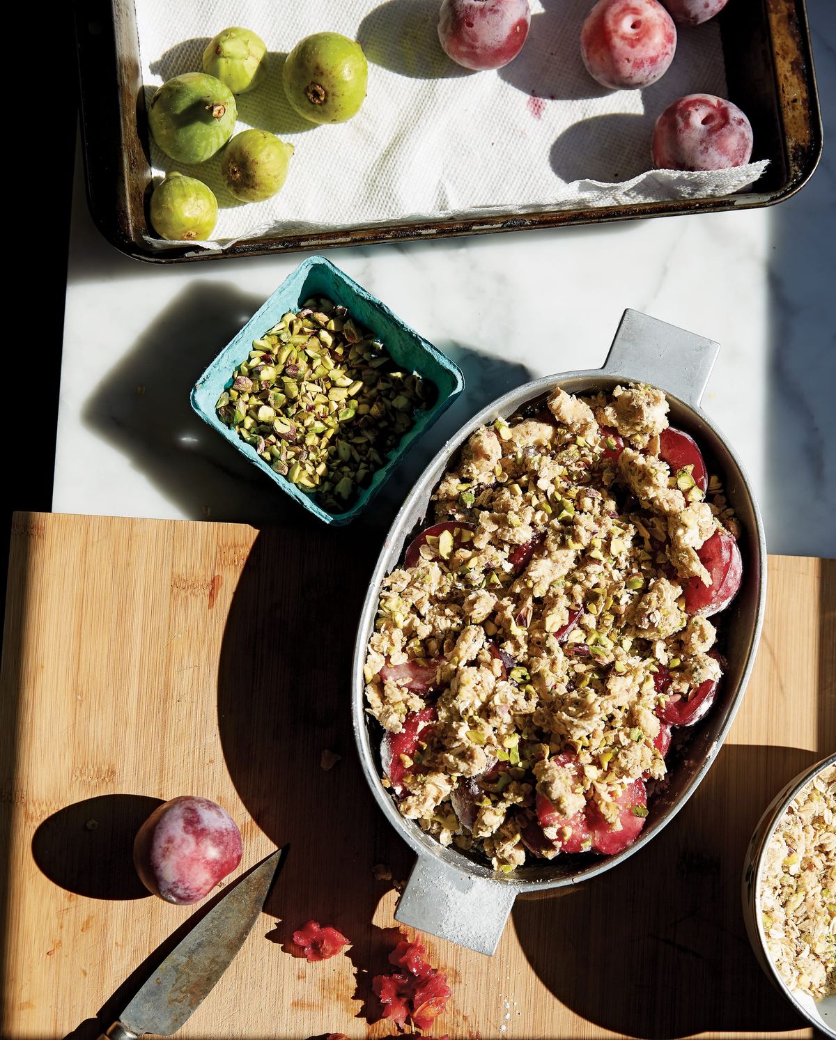 Pistachio-Plum Crisp