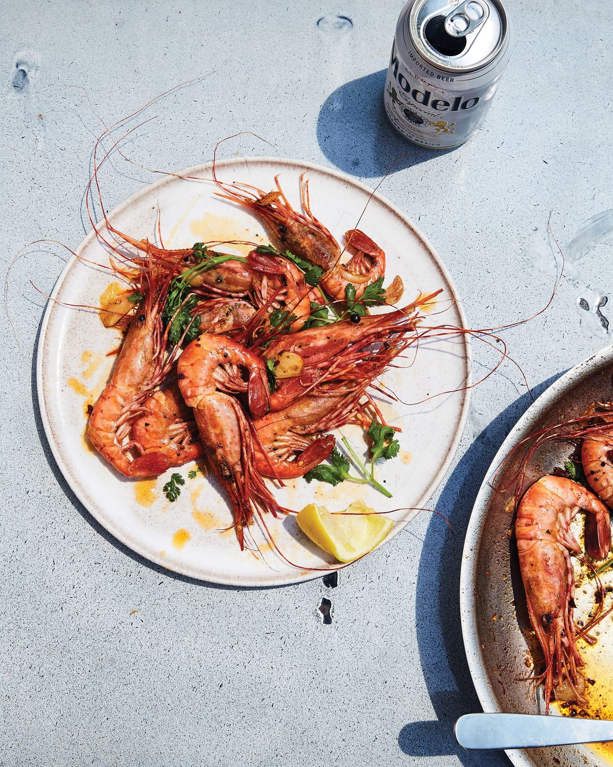 Shrimp in the Shells with Lots of Garlic and Probably Too Much Butter