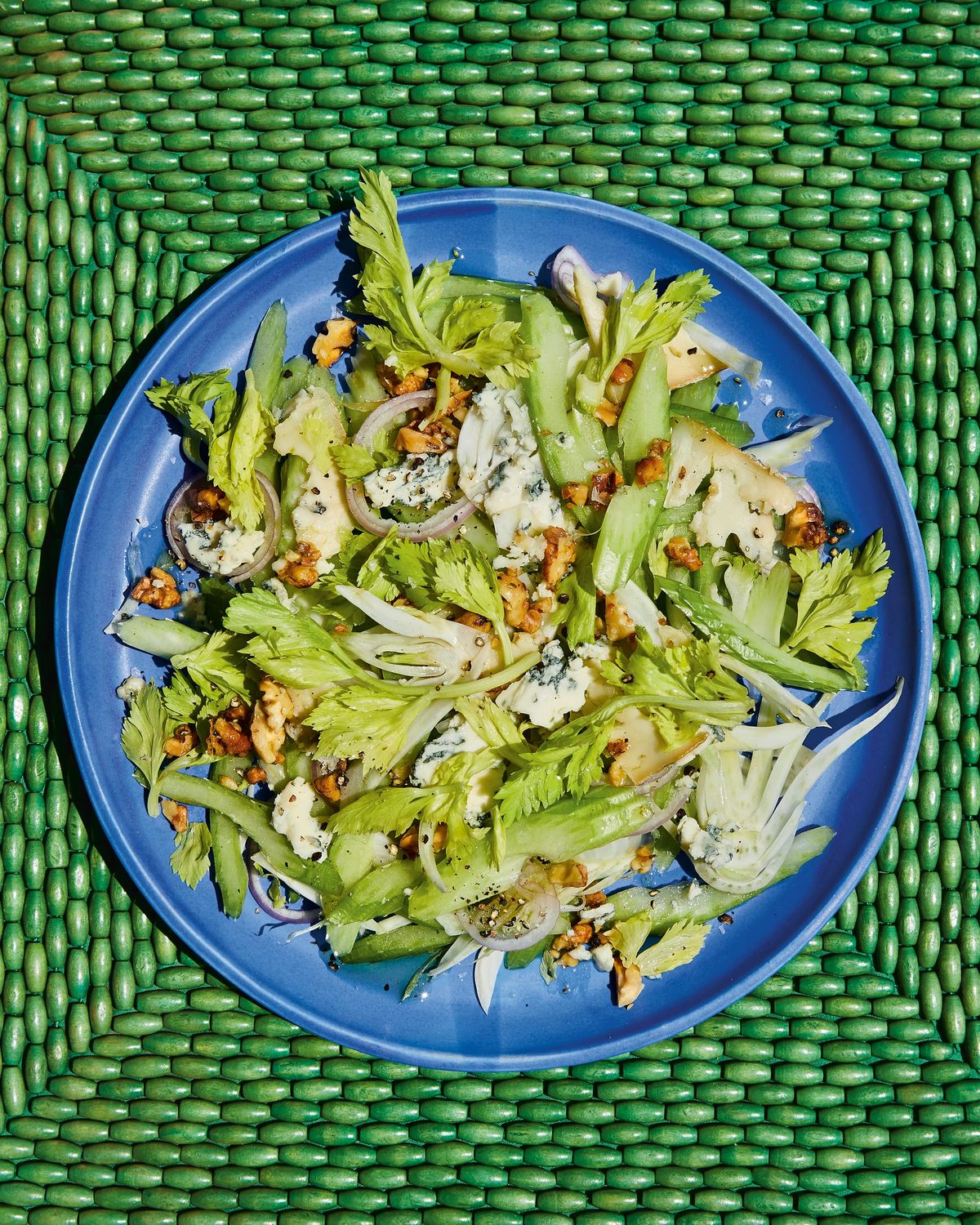 Celery and Fennel with Walnuts and Blue Cheese