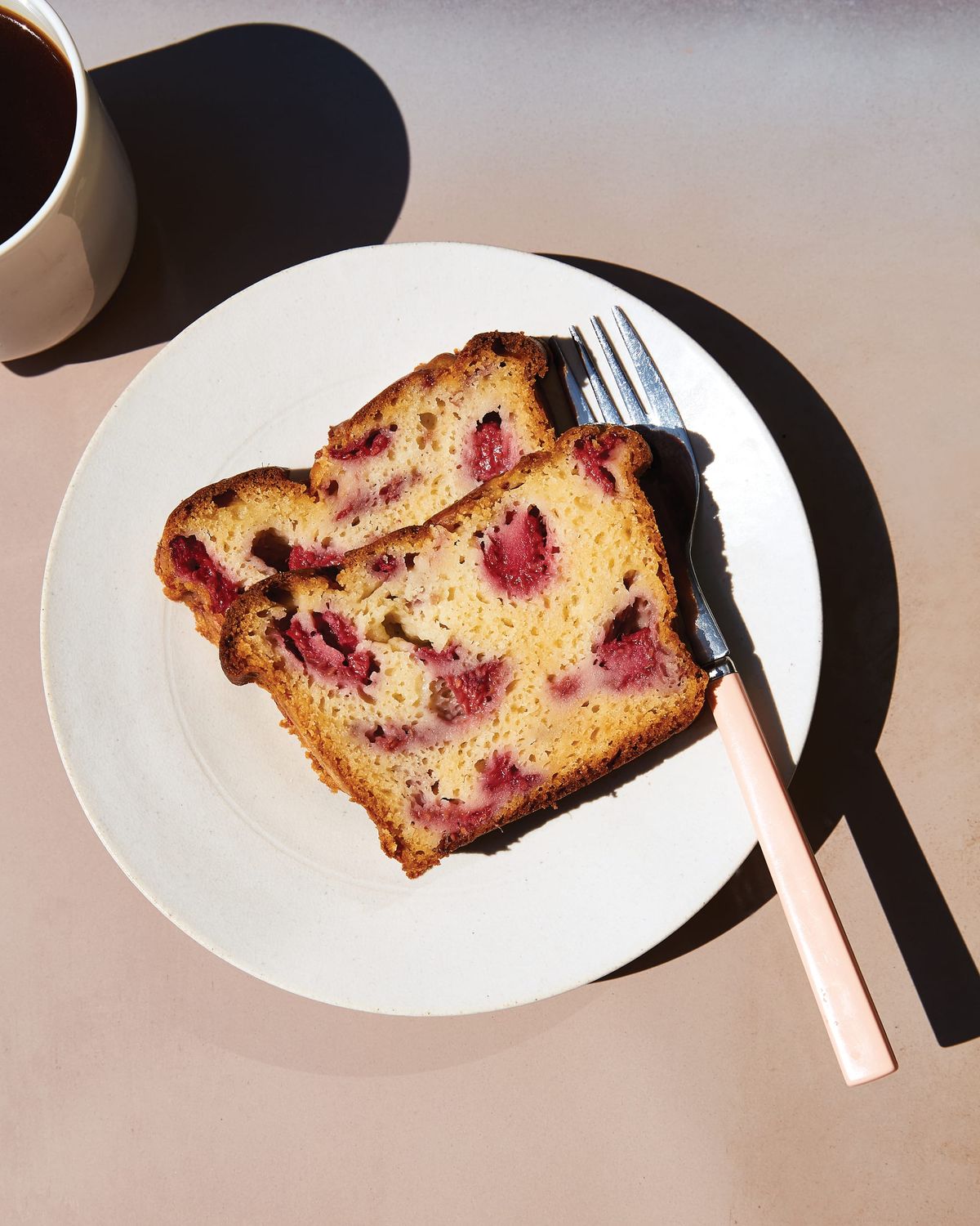 Honey-Yogurt Pound Cake with Raspberries