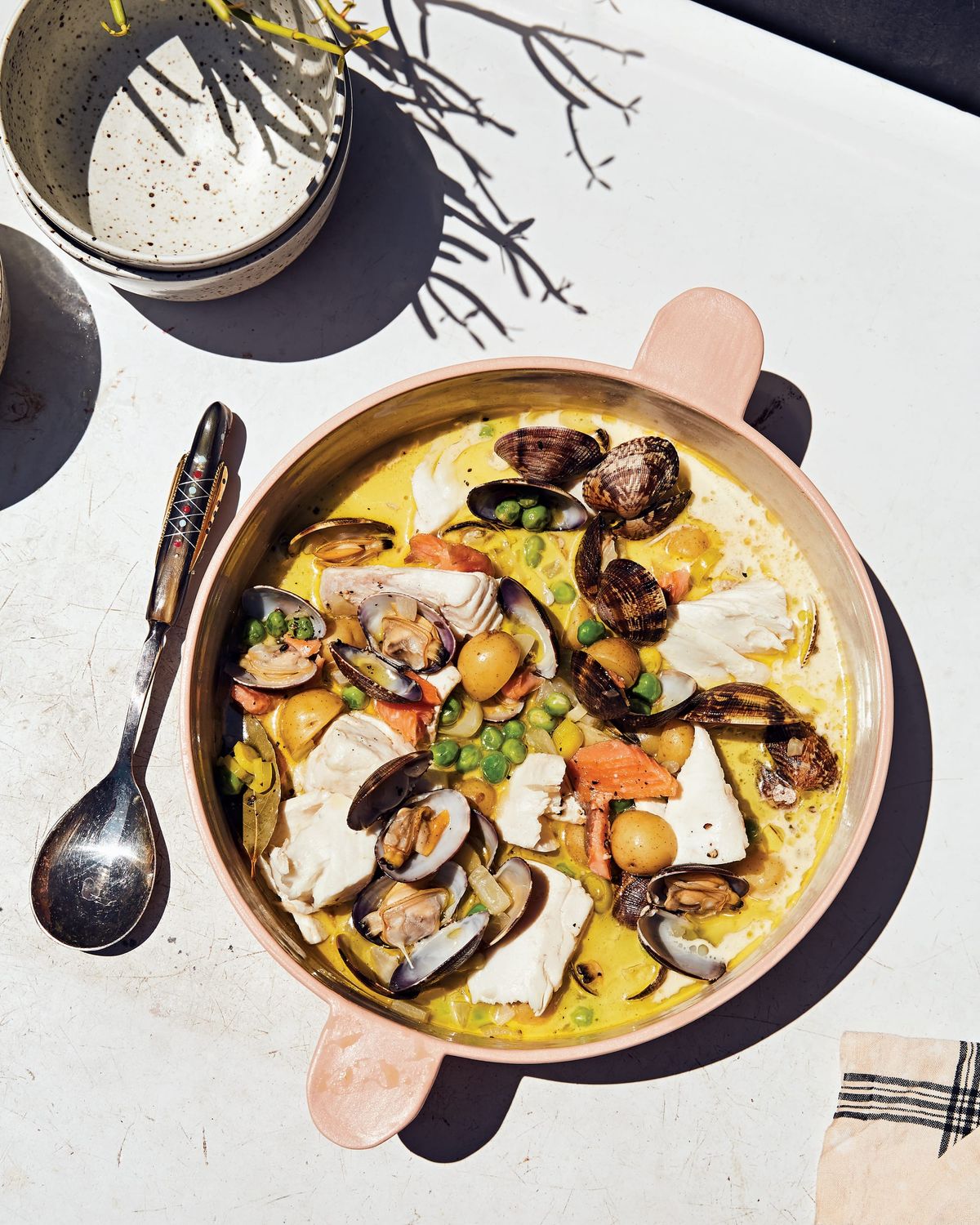 Spring Seafood Stew with Peas, New Potatoes, and Tarragon