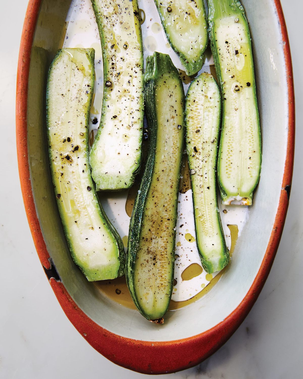 Baked Summer Squash with Cream and Parmesan Bread Crumbs
