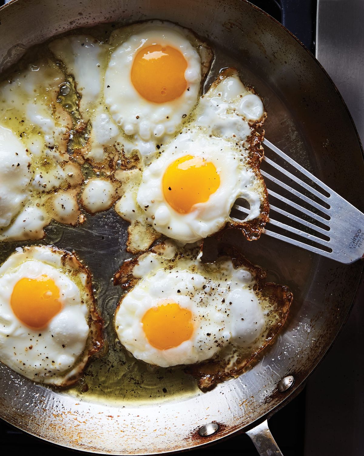 Eggs and Kale Fried in Chicken Fat