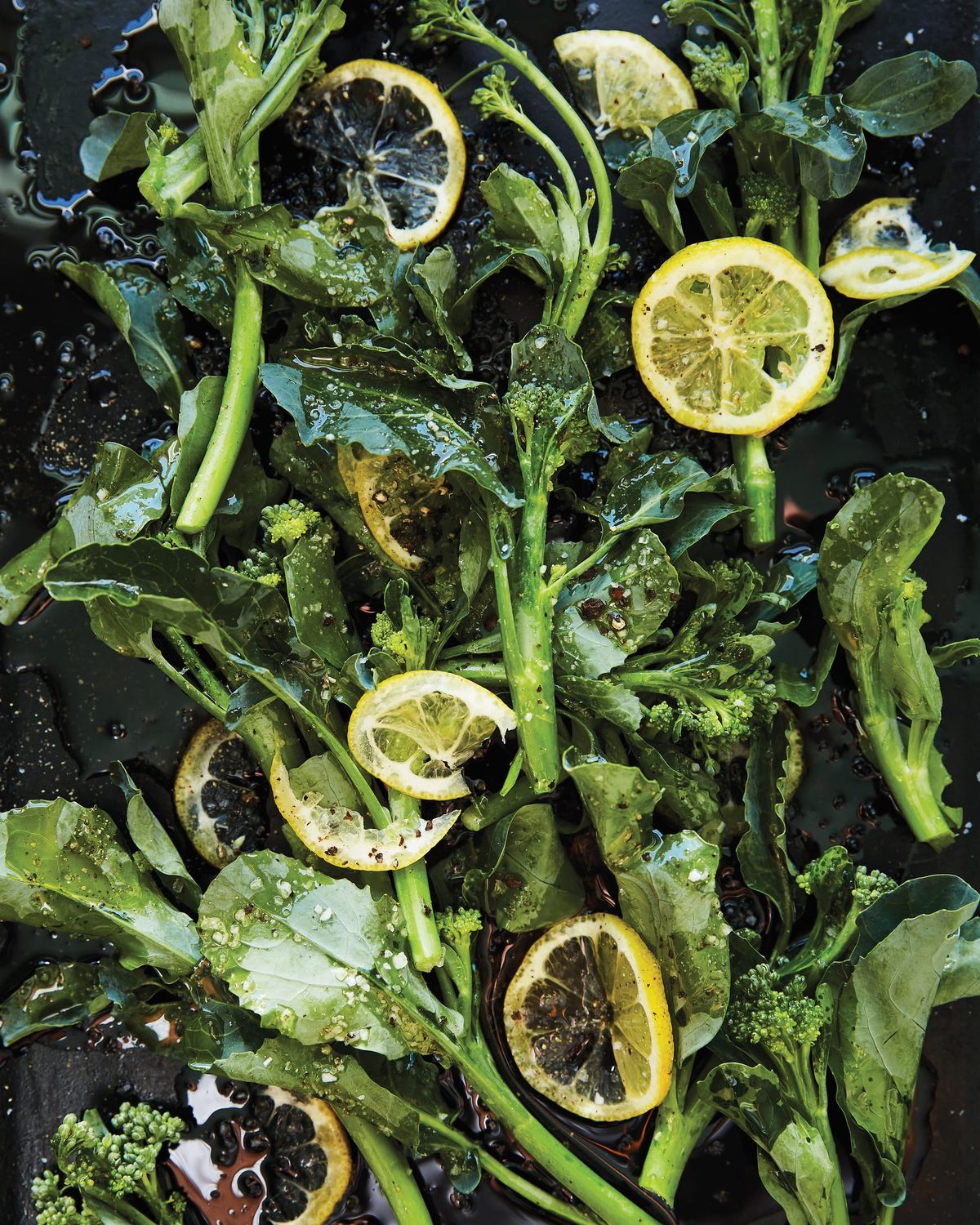 Roasted Broccolini and Lemon with Crispy Parmesan
